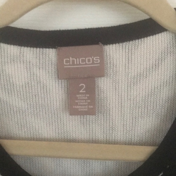 Chico's black and white sweater - Picture 2 of 4